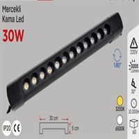 30W  KAMA LED SİYAH KASA 6400K BLACK LENS 1